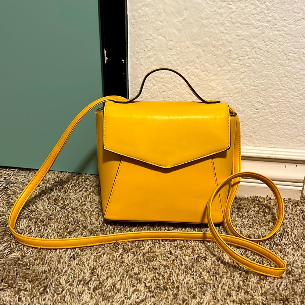 Convertible Yellow Structured Mini Backpack/Purse - image 1